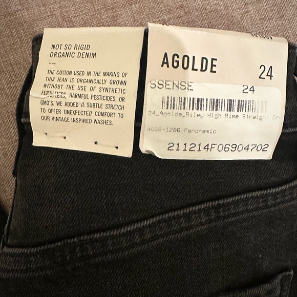 AGOLDE - Riley High Rise Cropped Straight Jeans in Panoramic - Picture 4 of 7